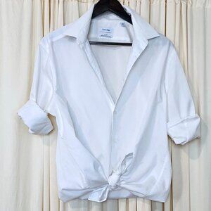 Calvin Klein White Button Down Shirt, Med/Large